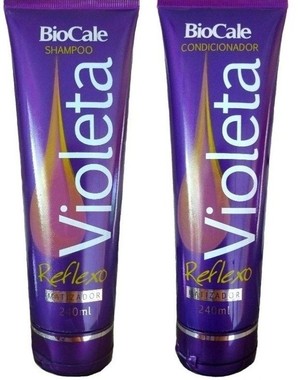 Kit Matizador Reflexo Violeta Biocale Shampoo e Condicionador 240ml