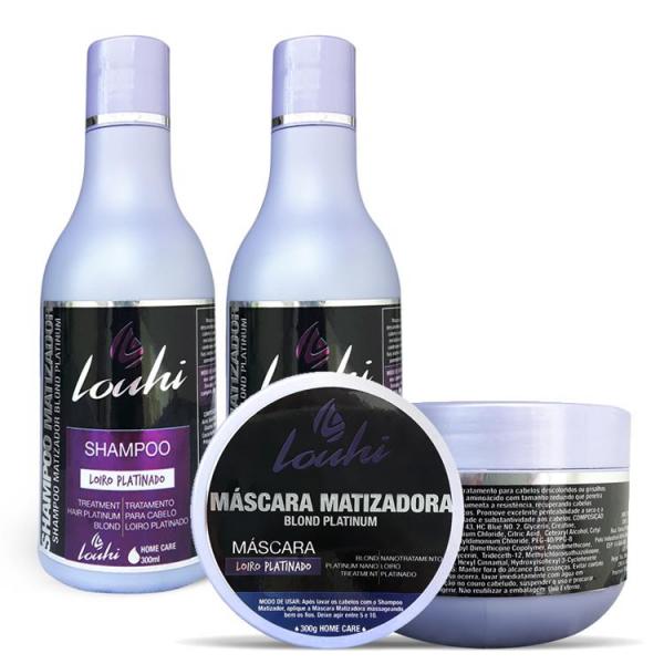 Kit Matizador 2 Shampoo 300ml + Máscara 300g Louhi Cosmético - Louhi Cosméticos