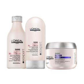 Kit Matizador Shine Blond L`Oréal Professionnel - Shampoo, Condicionador e Máscara