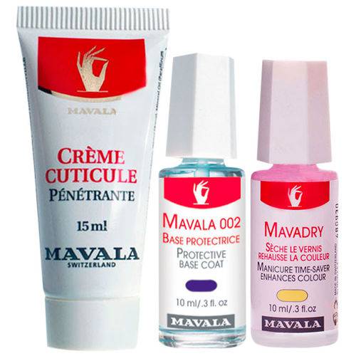 Kit Mavala Cuticle Cream, 002 Base & Mavadry (3 Produtos)