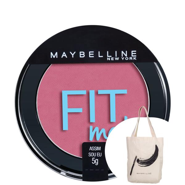 Kit Maybelline Fit Me! 05 Assim Sou eu - Blush Cintilante 5g+maybelline-bolsa Ecológica