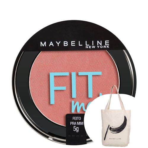Kit Maybelline Fit Me! 06 Feito para Mim - Blush Cintilante 5g+maybelline-bolsa Ecológica