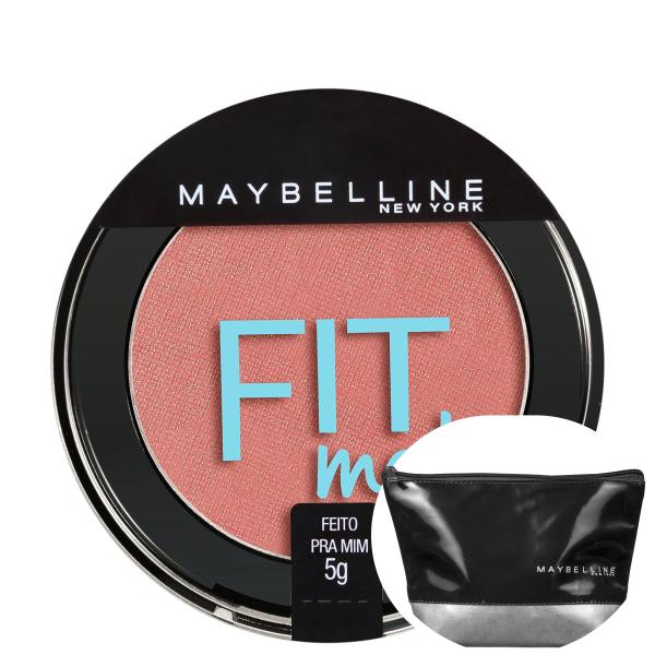 Kit Maybelline Fit Me! 06 Feito para Mim - Blush Cintilante 5g+maybelline Vinyl-nécessaire