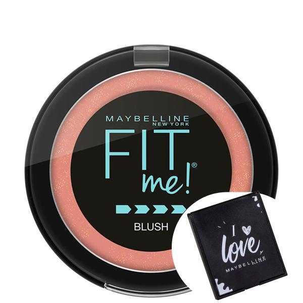 Kit Maybelline Fit Me! Rosa - Blush em Pó 4g+maybelline I Love-espelho de Bolsa