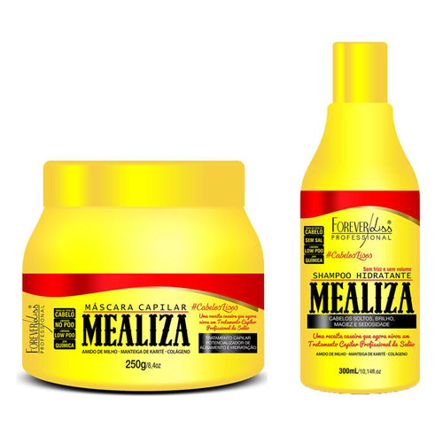 Kit Mealiza Forever Liss Maizena Mascara 250g , Shampoo 300ml