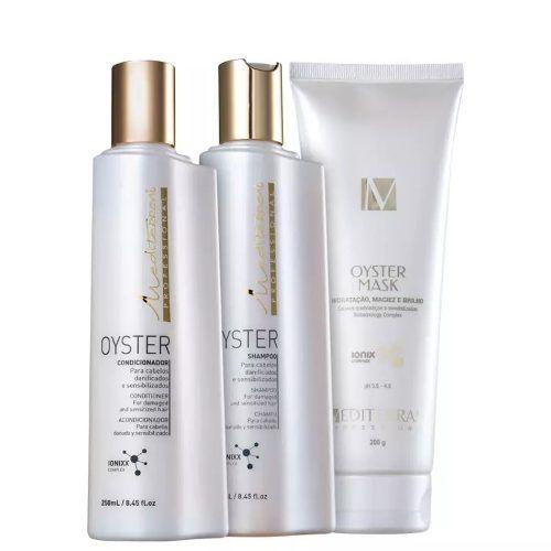 Kit Mediterrani Oyster Shampoo 250ml + Condicionador 250ml + Máscara 200ml