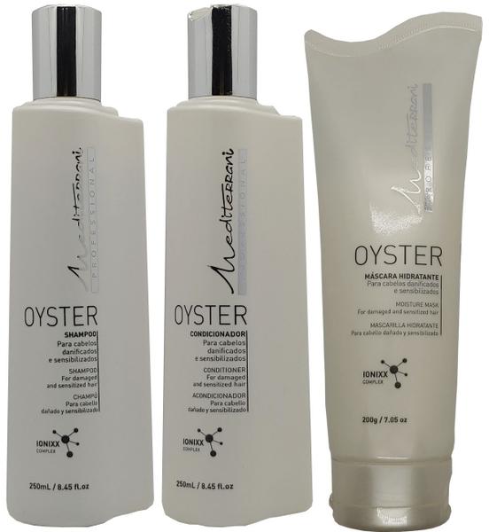 Kit Mediterrani Oyster Shampoo, Condicionador e Máscara