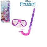 Kit Mergulho Com Mascara Snorkel Frozen na Cartela