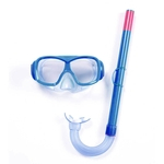 Kit Mergulho Infantil Snorkel Com Mascara E Respirador Bestway Freestyle Azul