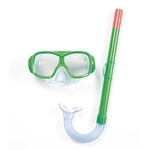 Kit Mergulho Infantil Snorkel Com Mascara E Respirador Bestway Freestyle Verde