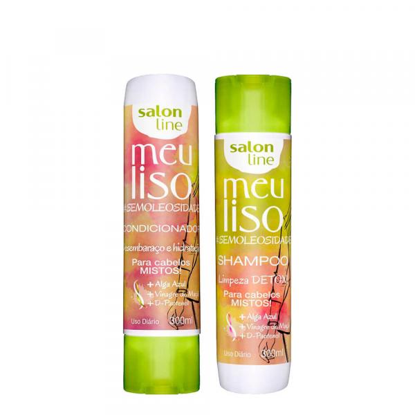 Kit Meu Liso SemOleosidade Salon Line Shampoo Detox e Condicionador 300ml - Salon Line Professional