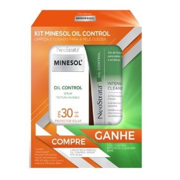 Kit Minesol Oil Control Serum FPS30 40g + Grátis Neostrata Cleanser 60g