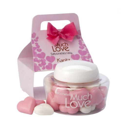 Kit Mini Sabonetes de Coração Rosa 160g - Kanitz
