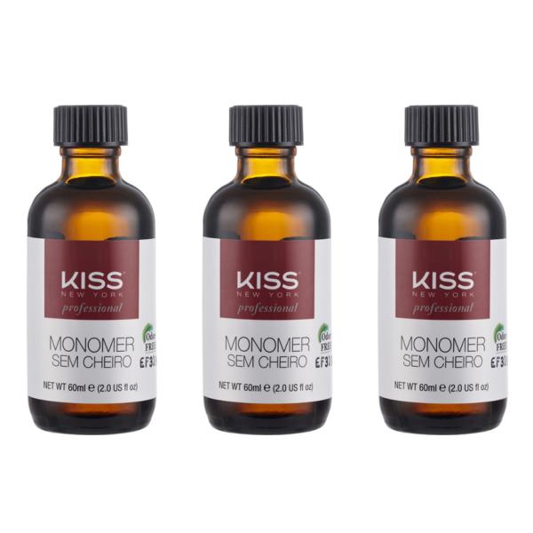Kit 3 Monomer First Kiss Liquido Acrilico 60ml