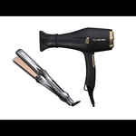 Kit MQ Hair Prancha Pro 480 Bivolt + Secador de Cabelos Vortex Gold 220v