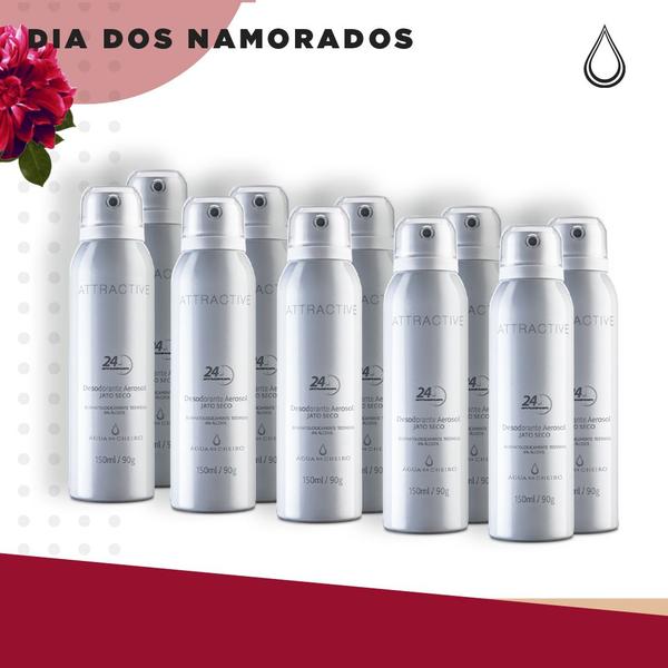Kit Namorados Feminino (10 Desodorantes Attractive 150 Ml)