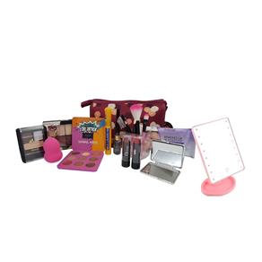 Kit Necessaire Maquiagem Completa Ruby Rose e Espelho