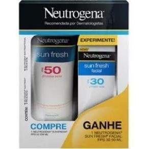Kit Neutrogena Sun Fresh Fps 50 200Ml + Facial Fps 30 50Ml