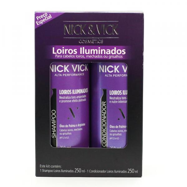 Kit Nick Vick Alta Performance Loiros Iluminados Shampoo + Condicionador 250ml Cada - Nickvick