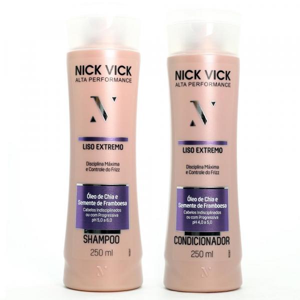 Kit NICK VICK Liso Extremo Shampoo e Condicionador - Nick Vick