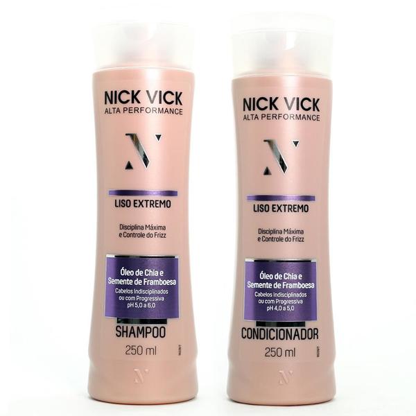 Kit NICK VICK Liso Extremo Shampoo e Condicionador - Nickvick