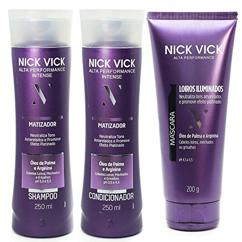 Kit NICK VICK Matizador Shampoo Condicionador e Máscara