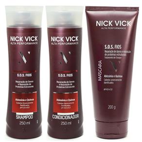 Kit NICK VICK SOS Shampoo Condicionador e Máscara