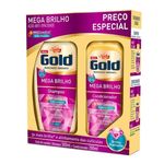 Kit Niely Gold Mega Brilho Shampoo 300ml + Condicionador 200ml