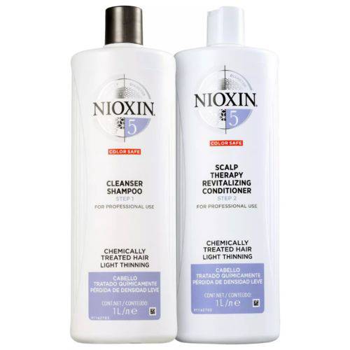 Kit Nioxin Hair System 5 Shampoo + Condicionador 1000ml