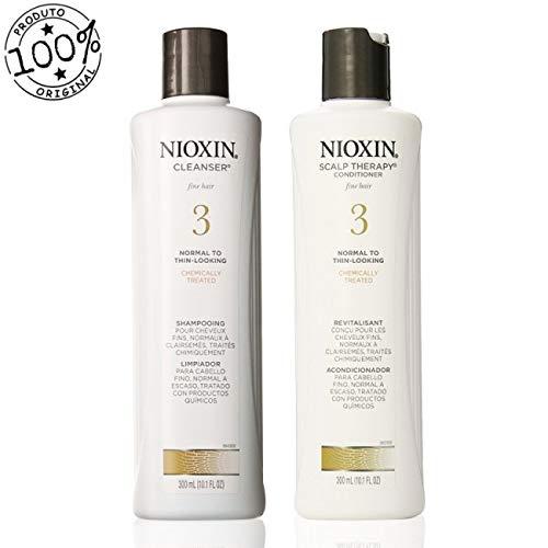 Kit Nioxin Sistema 3 Cleanser Shampoo 300ml + Scalp Revitalizer 300ml (2 Produtos)