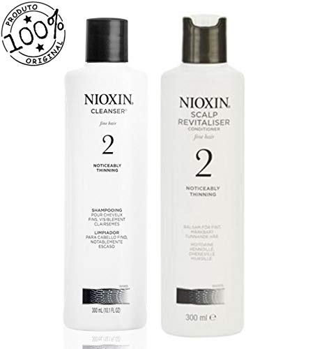 Kit Nioxin Sistema 2 Cleanser Shampoo 300ml + Scalp Revitalizer 300ml (2 Produtos)