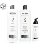 Kit Nioxin Sistema 2 Cleanser Shampoo 1000ml + Scalp Revitalizer 1000ml + Scalp Tratament 100ml (3 Produtos)