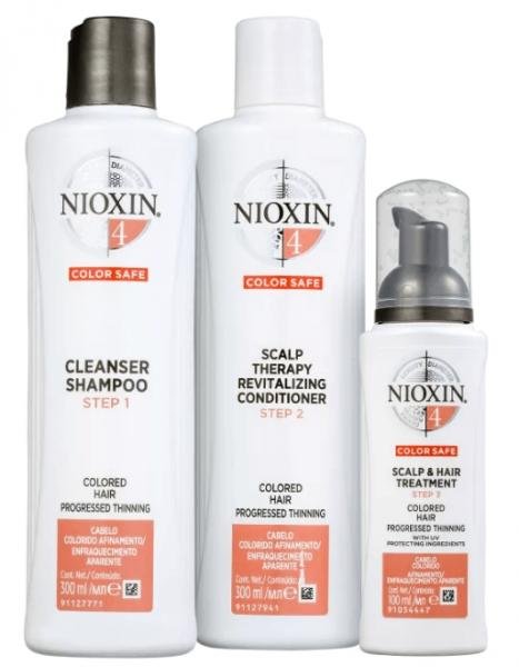 Kit Nioxin System 4 Shampoo 300ml + Condionador 300ml + Leave-in 100ml