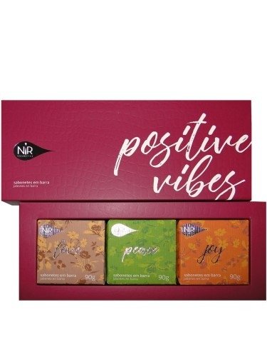 Kit Nir Positive Vibes - Nir Cosmetics - Sabonetes em Barra 3X90G