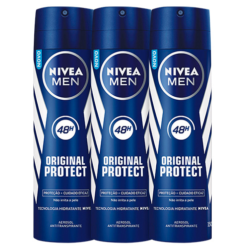 Kit Nivea Desodorante Aerosol Men Original Protect 150ml 2 Unidades