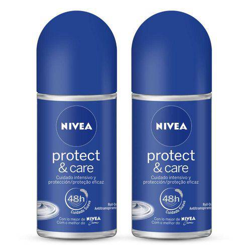 Kit Nivea Protect Care Desodorante Roll-On 50ml Leve 2 Pague 1