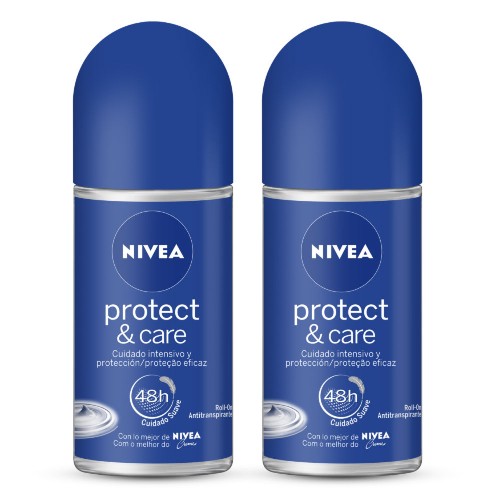 Kit Nivea Protect Care Desodorante Roll-On 50ml 2 Unidades