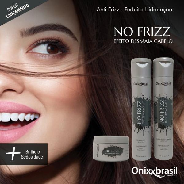 Kit no Frizz Brasil Shampoo Condicionador e Mascara Onixx Brasil