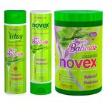 Kit Novex Babosão Creme Tratamento e shampoo e Condicionador