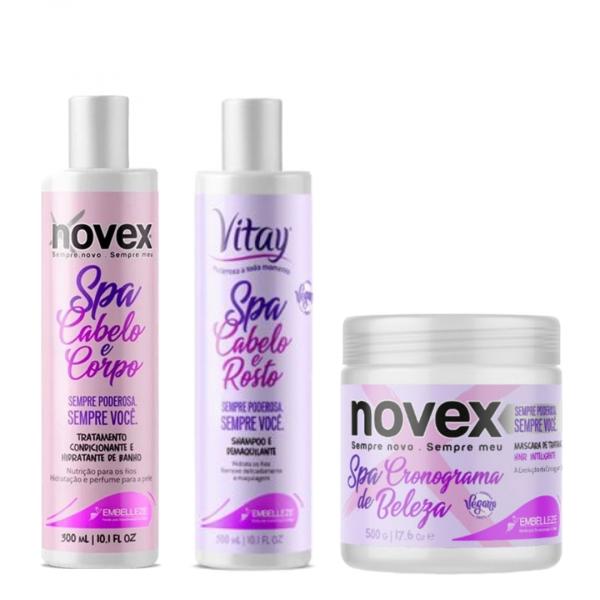 Kit Novex Spa Shampoo Condicionador e Mascara 3 Itens