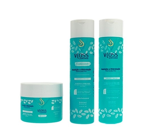 Kit Nutrição e Hidratação (Shampoo+Condicionador+Máscara) - Vloss