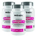 Kit Nutricosmético 3x Colágeno para Pele com Vitamina C + Betacaroteno - NutraCo.