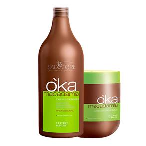 Kit O`ka Macadâmia Salvatore Professional Shampoo 1L e Máscara de Hidratação 500ml