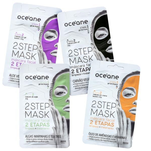 Kit Océane Máscara Facial 2 Steps (4 Produtos)