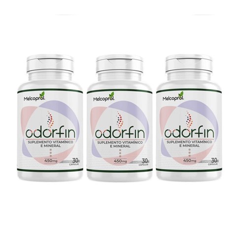 Kit 3 Odorfin Desodorante Interno Suplemento Vitamínico
