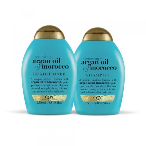 Kit OGX Argan Oil Of Morocco: 1 Condicionador 250ml + 1 Shampoo 250ml