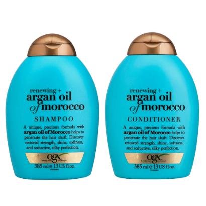 Kit OGX Argan Oil Of Morocco 1 Shampoo 385ml + 1 Condicionador 385ml