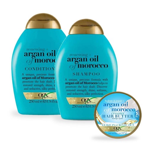 Kit OGX Argan Oil Of Morocco Shampoo + Condicionador + Óleo 100mL