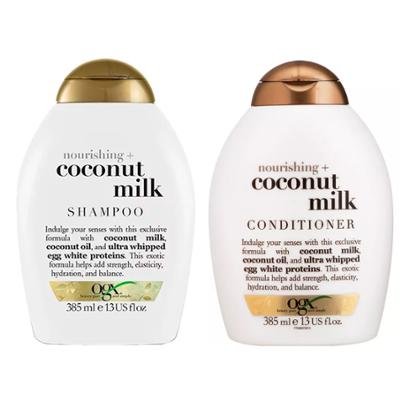 Kit OGX Coconut Milk 1 Shampoo 385ml + 1 Condicionador 385ml