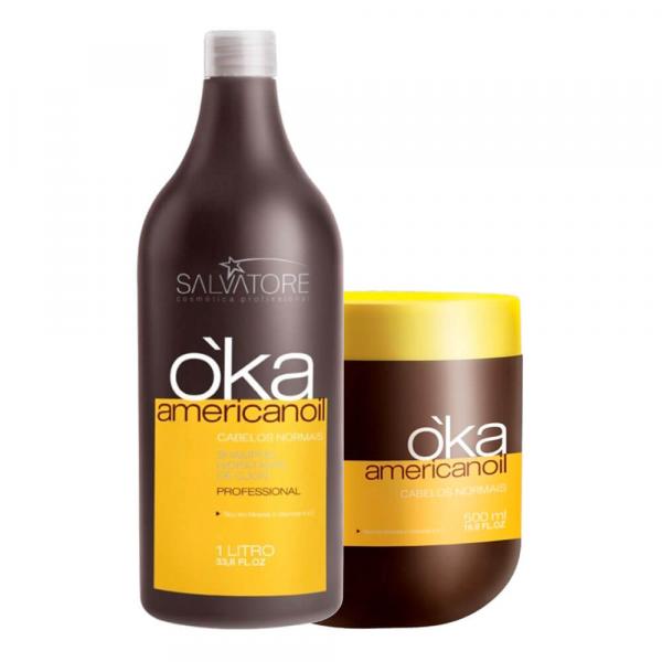 Kit Oka Ojon Salvatore Professional Shampoo 1L e Máscara de Hidratação 500ml